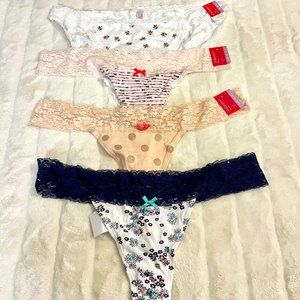 NWT's 4 pairs of Xhilaration underware (3 thongs) (1 normal)